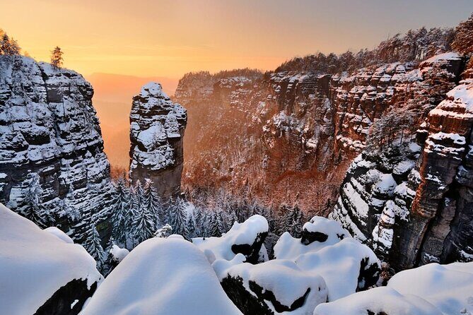 2 Countries Bohemian and Saxon Switzerland tour from Prague - Bastei Bridge in Saxon Switzerland: Passport Note and Big-View First Stop