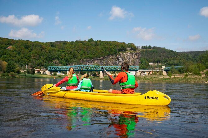 Canoeing on the Elbe river and Bike rental from Děčín to Schmilka - A Two-in-One Day on the Elbe: canoe down, bike back