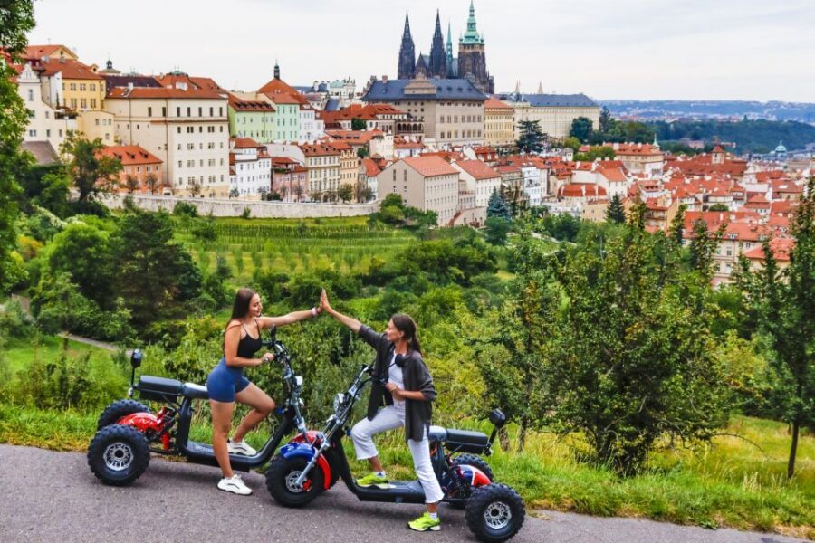 Electric Trike Sunset Prague Tour - Powder Tower and the quick-hit architecture lesson