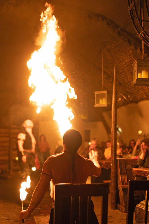 From Prague: Medieval Dinner, Show, Castle and Brewery - The medieval tavern dinner: unlimited beer, Moravian wine, and a real program