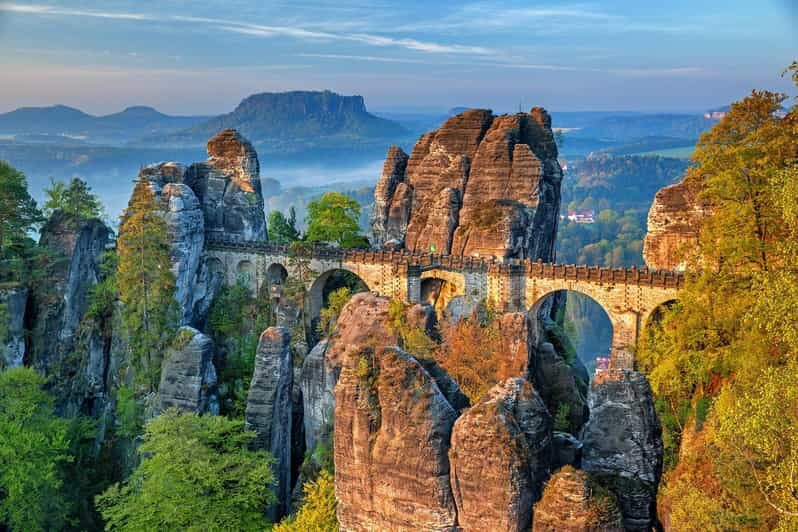 From Prague: Tour to Saxon and Bohemian Switzerland - Bastei Bridge: easy walking, huge canyon payoff