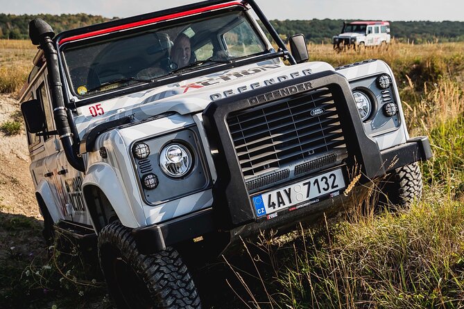 Full-day Land Rover driving off-road experience Prague - The obstacle course: hills, gullies, side slopes, and real mud