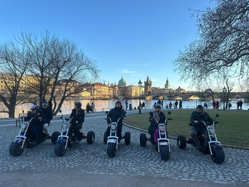 Grand City Tour on Electric Trike in Prague - Live Guided - Charles Bridge View: Iconic Without the Crowd Crawl
