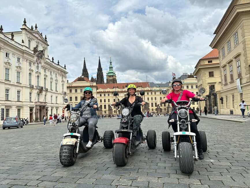 Heart of Prague tour on Tricycle electric scooter - John Lennon Wall and Kampa Island: color, character, and river air