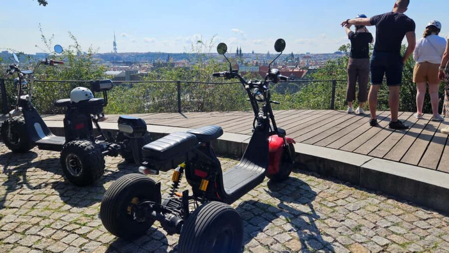 Heart of Prague tour on Tricycle electric scooter - Prague Castle area on a trike: big scale, guided clarity, real time savings