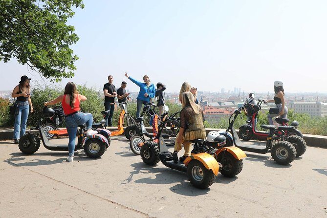 Live-Guided 180 min Glorious e-Scooter and eBike tour - From Segway and e-scooter stop #1 to Letná Park viewpoints