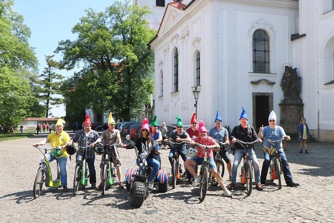 Live-Guided 180 min Glorious e-Scooter and eBike tour - Petrin and the Petrin Park viewpoints: the ride turns scenic