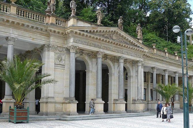 Moser Glassworks and Jan Becher Museum and Karlovy Vary Private Tour from Prague - Angel Mountain Castle Ruins and the Holy Trinity Church