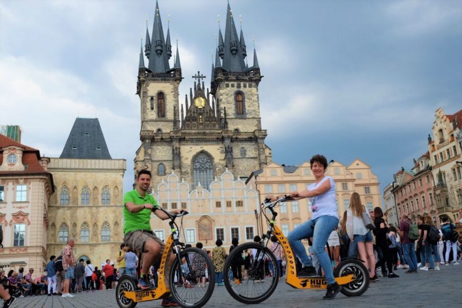 Prague: 2-Hour Old District & Riverside E-Scooter Tour - Petřín Hill and Petřín Tower: the hilltop start that changes the view