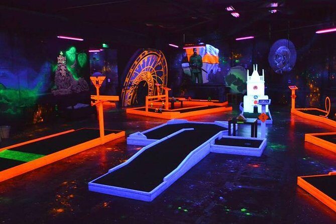 Prague Black Light Mini Golf and Games with free Drinks - Prague’s Black Light Mini Golf: A fun break from the usual sights