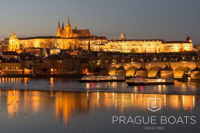 Prague Boats 3-hours Crystal Dinner Cruise - A 7pm Vltava Dinner Cruise With a Glass Roof