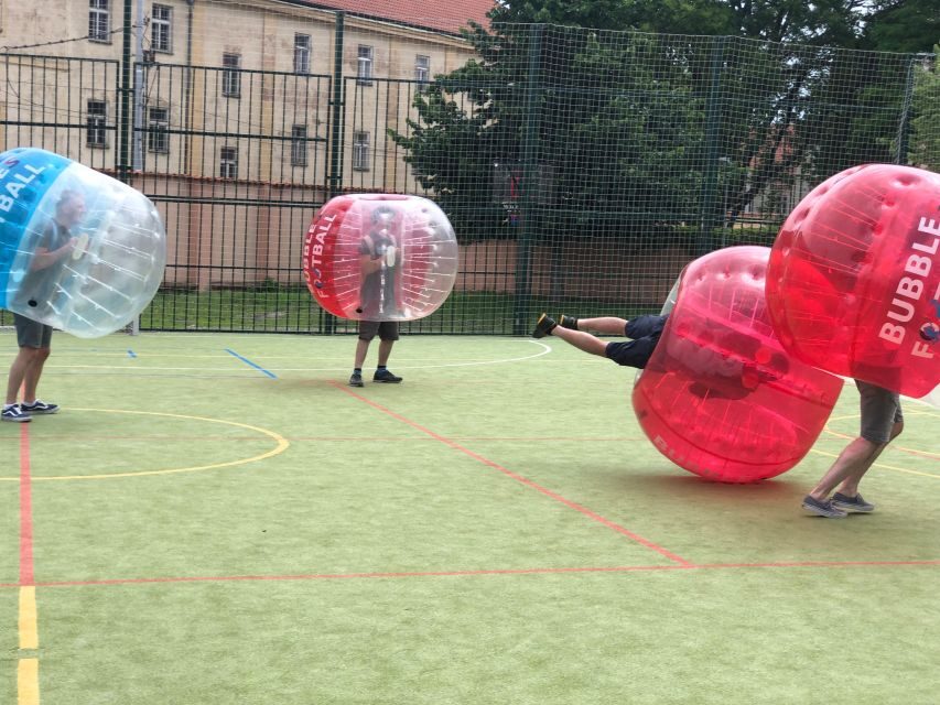Prague: Bubbles football in city centre of Prague - The games: Bubble football plus British Bulldog and Last man standing