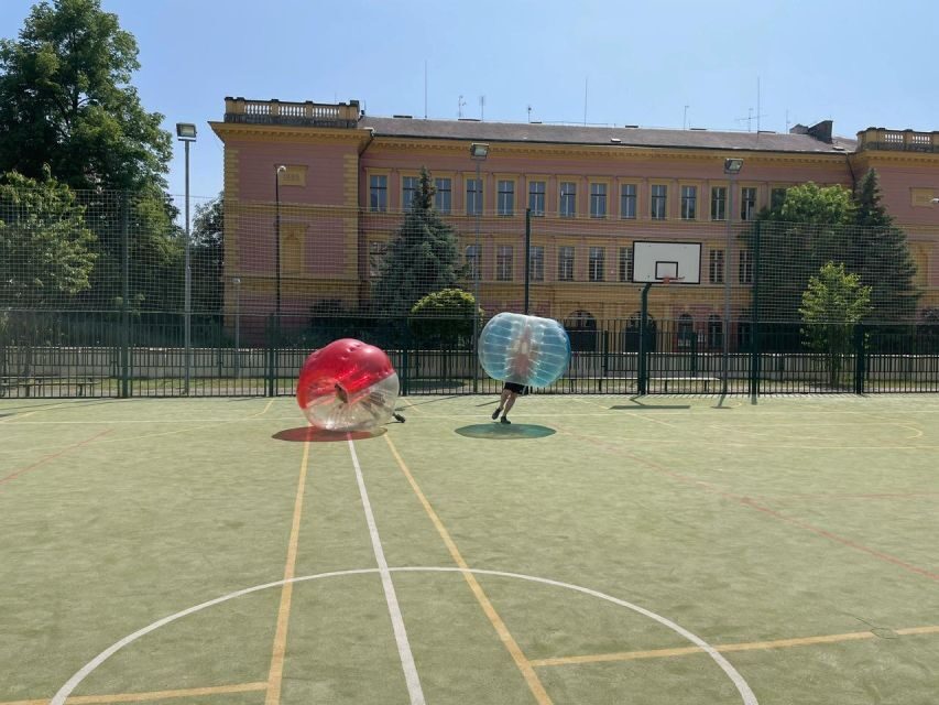 Prague: Bubbles football in city centre of Prague - Breaks and refreshments during the hour
