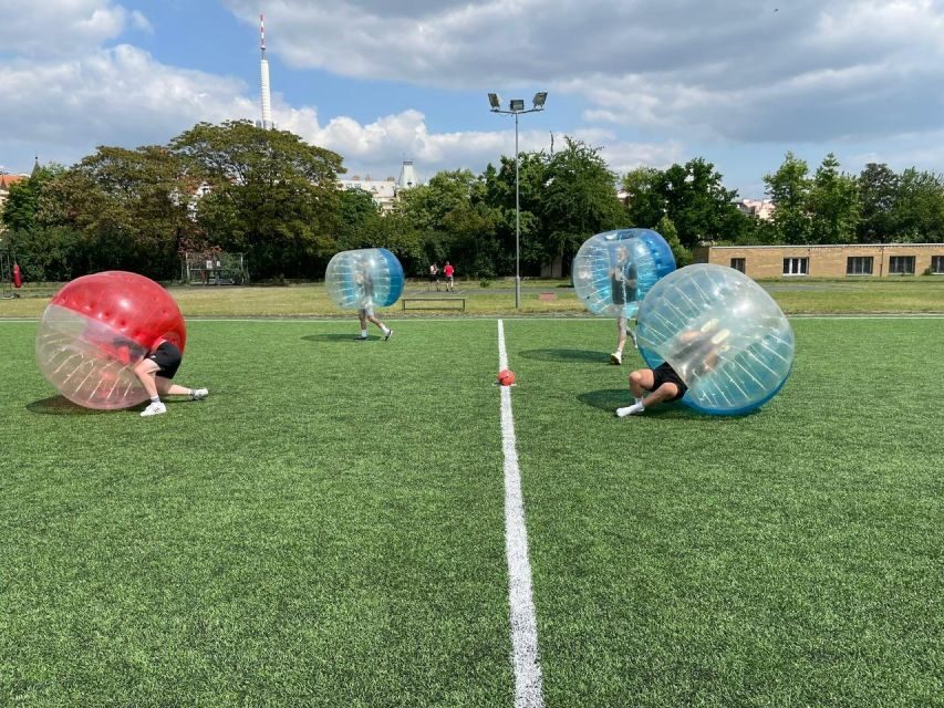 Prague: Bubbles football - Zorb Football in centrum - What Happens After You Arrive: Changing Room, Stretch, and Rules