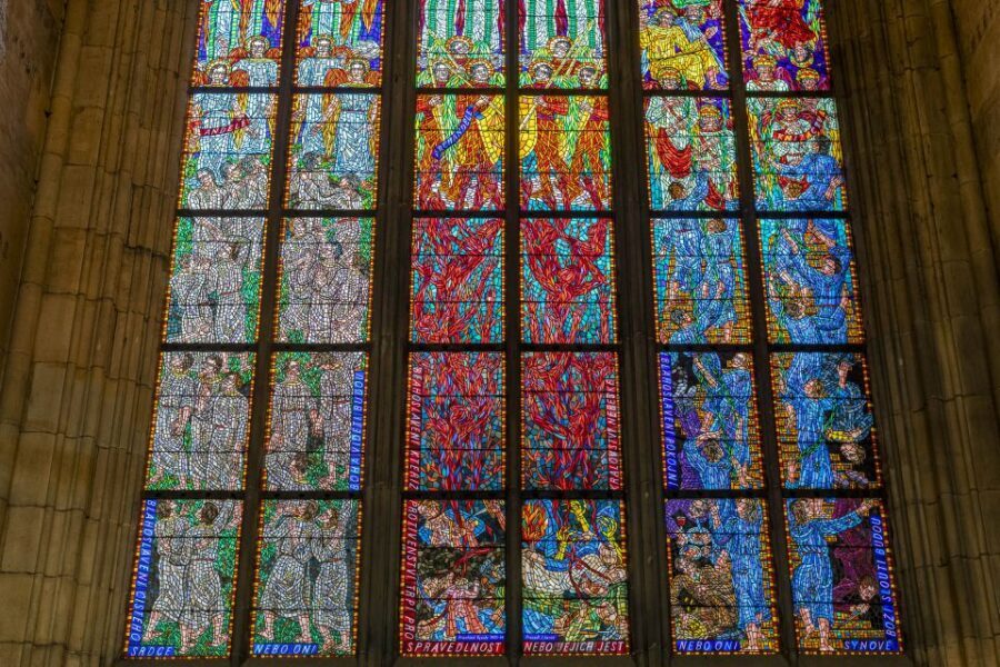 Prague: Castle Tour with Local Guide and Entry Ticket - St. Vitus Cathedral: Mucha stained glass and the royal tomb trail