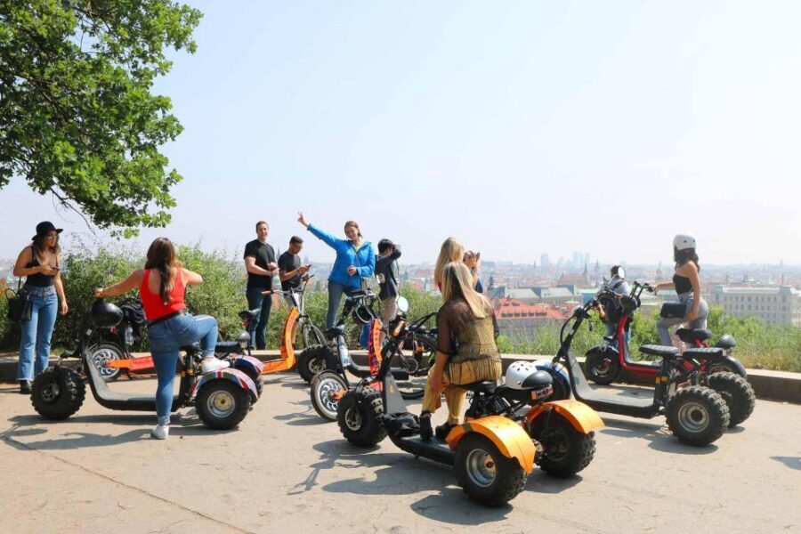 Prague: City Highlights Guided Electric Trike Tour - Letná Park and the 5-bridges viewpoint: the Prague panorama you came for
