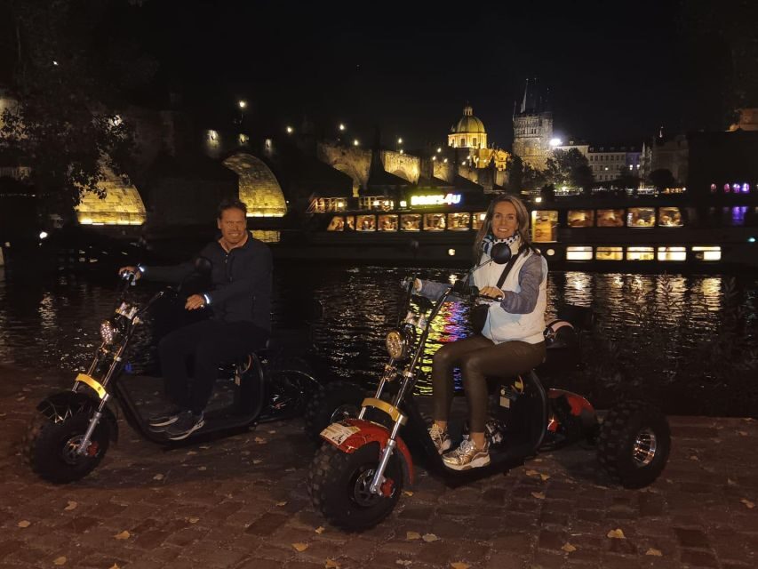 Prague City sightseeing in Night Trike Tour - Wenceslas Square and Powder Tower: Big-Sign Prague in the First Stretch