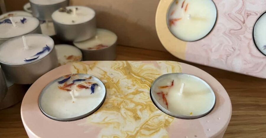 Prague: Craft your unique tea-candle holder set - Picking Your Jesmonite Tea Light Holder: Shape, Color, and That Handcrafted Look