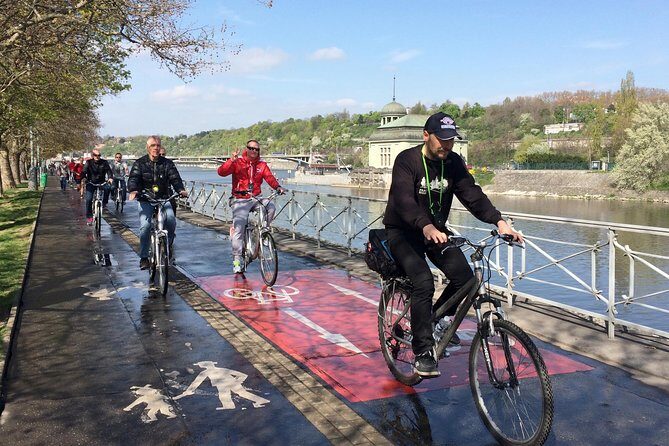 Prague E-Bike Tour - Stunning Viewpoints (small group) - National Theater, Wenceslas Square, and the ride home