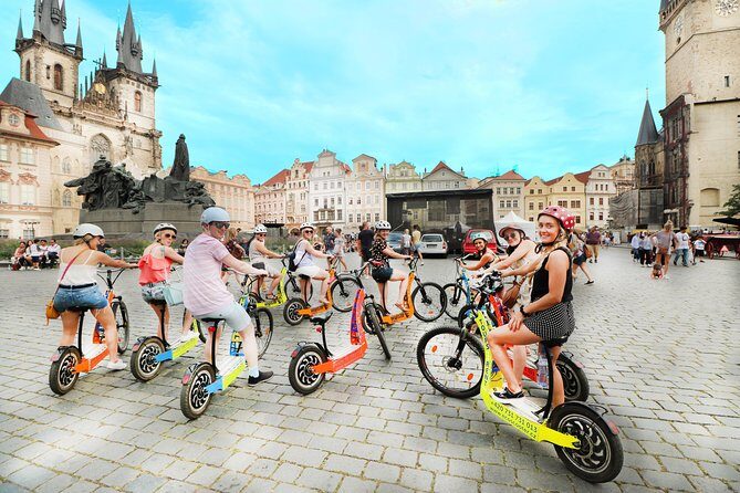 Prague: electric scooter & E-bike guided tour - Charles Bridge and the Letná viewpoint push