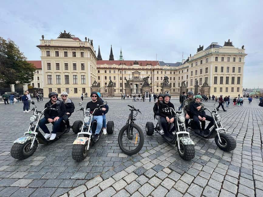 Prague: Electric Trike Viewpoints Tour - John Lennon Wall to Charles Bridge: your first big photo run