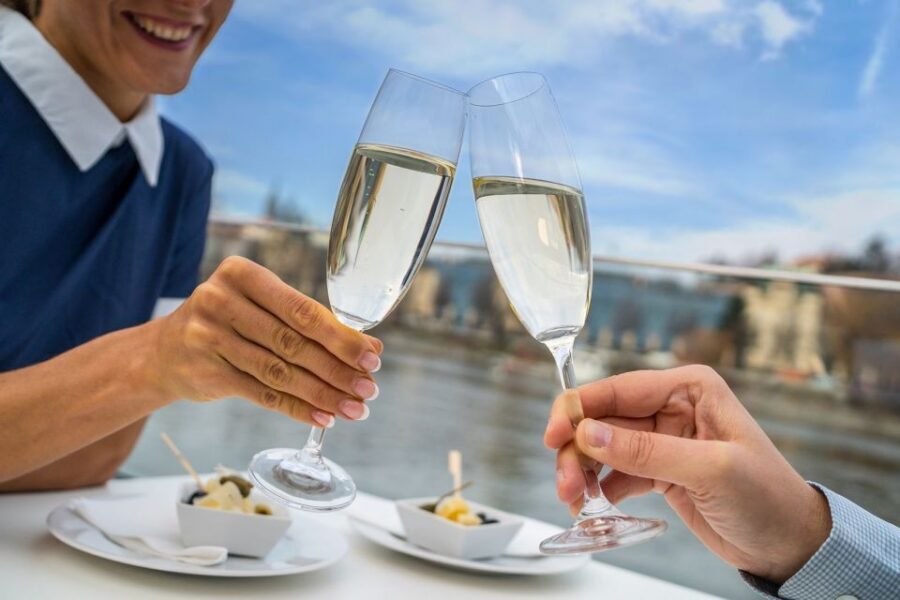 Prague: Evening Vltava River Eco Cruise with Prosecco - What you get onboard: prosecco, Wi‑Fi, and audio that actually helps