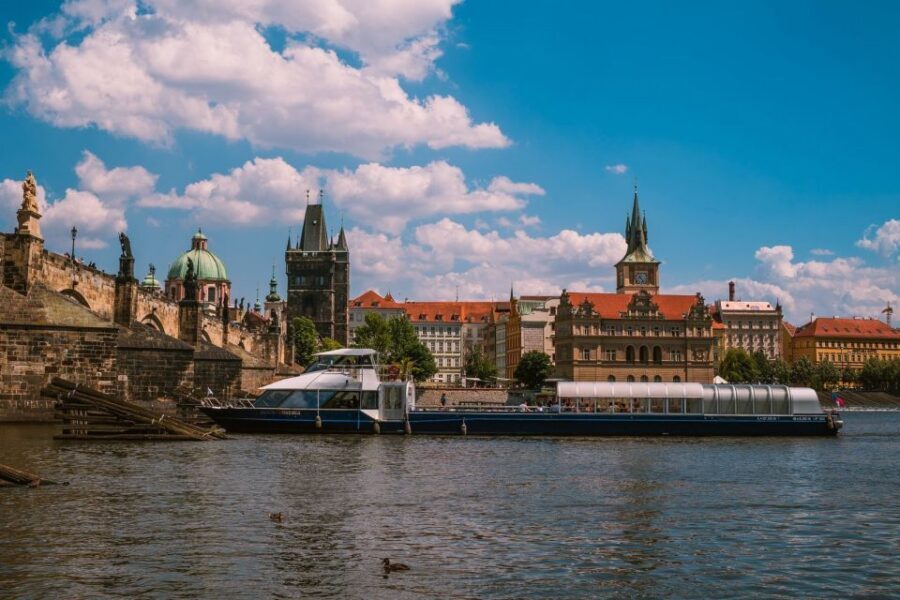 Prague: Evening Vltava River Eco Cruise with Prosecco - The eco-cruise comfort: modern boat, easy sailing, and where to stand