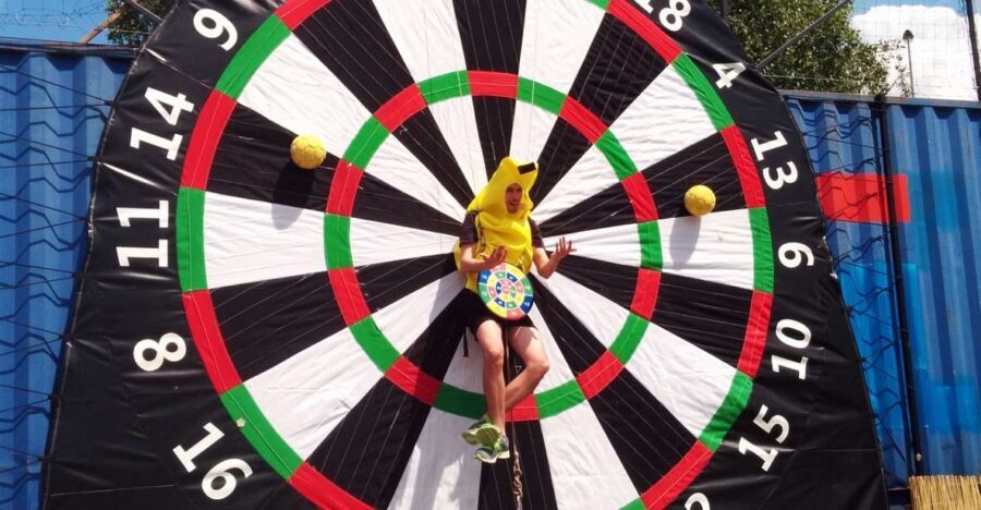 Prague: Giant Football Darts Game with Round of Beers & BBQ - The Not-So-Serious Targeting: Pranks With Real Team Energy