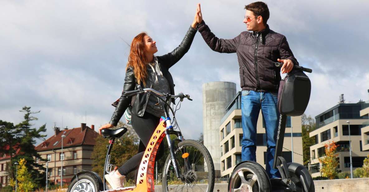Prague: Grand Segway and eScooter Live Guided City Tour - Petřiny and Strahov Monastery: beer with one of Prague’s best views