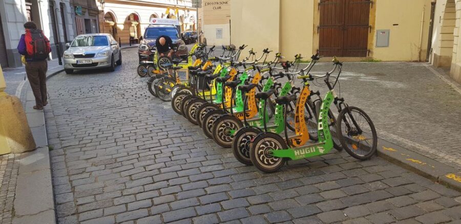 Prague: Highlights Tour on e-Scooter or eBike - Prague Castle complex: St. Vitus Cathedral, changing guards, and monastery beer