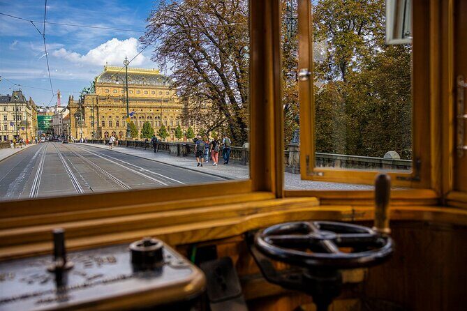 Prague Hop on Hop off Sightseeing Tram - Powder Gate Tower to National Theatre: Gothic processions and gold interiors