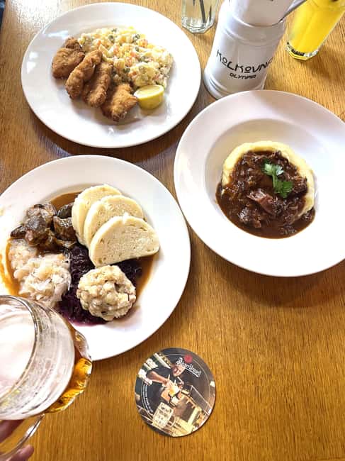 Prague: Local Food Tour in Secrets Hidden Gems - The middle of the tour: switching between hearty dishes