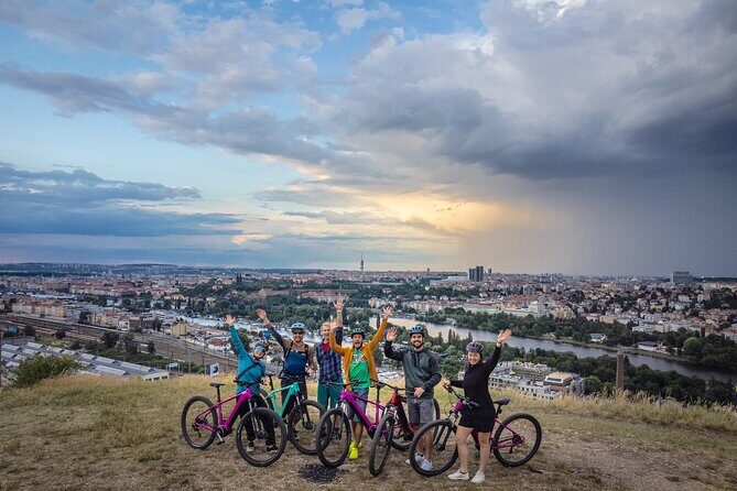 Prague on E-Bike: Explore Greater Downtown Parks & Epic Views - Start at Cafe Terapie and get your bearings fast on the Vyšehrad side