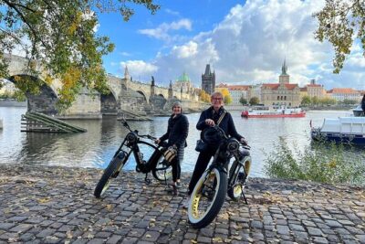 Prague on Stylish Retro styled E-Bike - Viewpoints & Sightseeing - Wenceslas Square to the Powder Tower: Prague’s center, then a defensive history pause