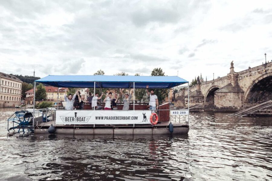 Prague: Private Cycle Boat River Tour with Beer or Prosecco - Price and what you really get for $58 per group (up to 12)