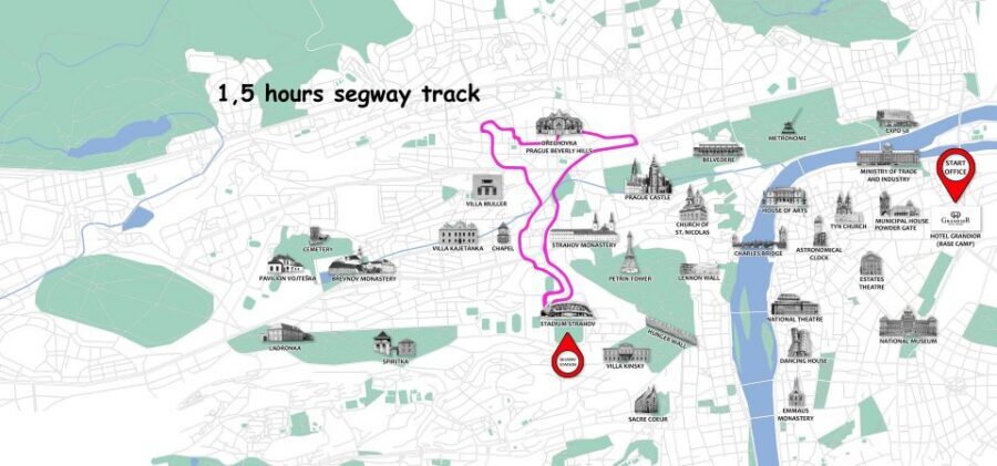 Prague: Shared Group/Private Segway Tour with Hotel Transfer - The Segway practice session that makes first-timers calm