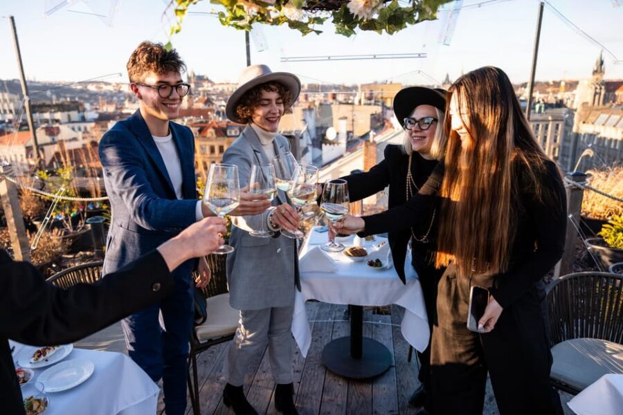 Prague: Sky Bar Aperitivo Menu with Drink & Panoramic Views - Key things to know before you go