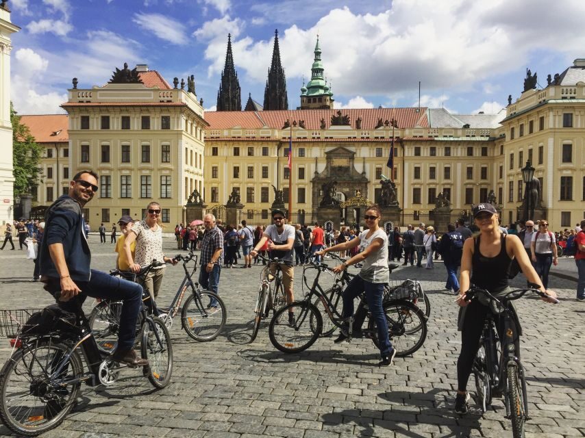 Prague: Stunning Viewpoints, Castle, City & Park Bike Tour - New Town, Wenceslas Square, and National Theatre passing details