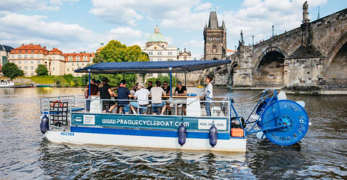Prague: Swimming Beer Bike on A Cycle Boat - Letná Park and Mánesův most: a smooth start with changing angles
