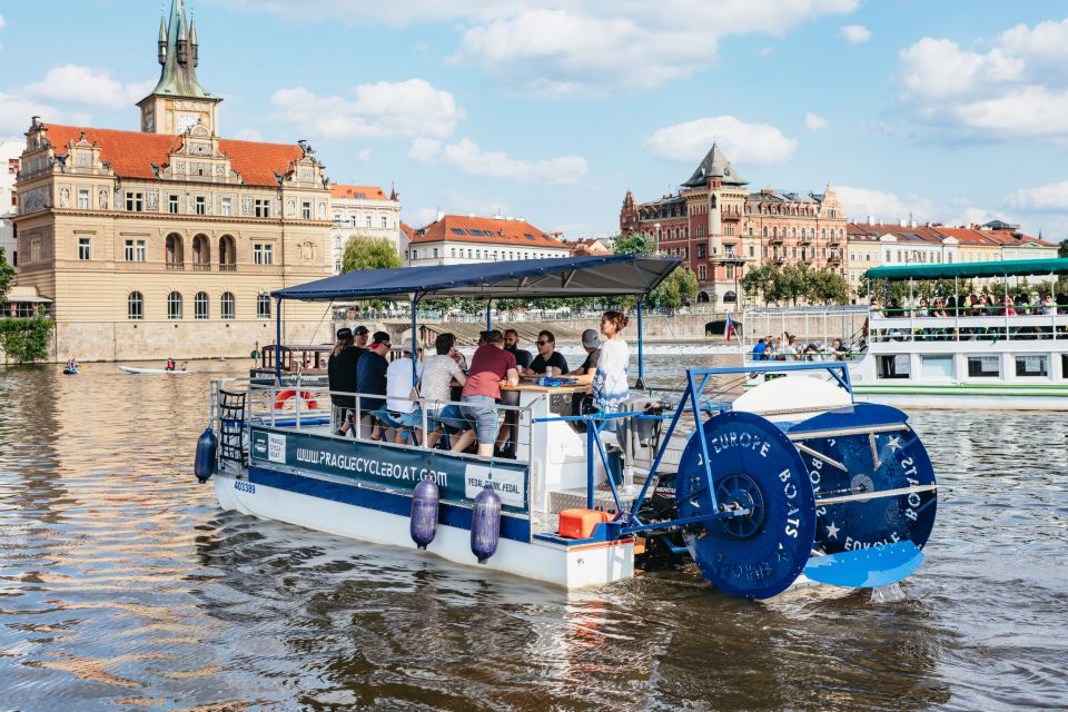 Prague: Swimming Beer Bike on A Cycle Boat - Kampa Island: calmer vibes and great riverfront views