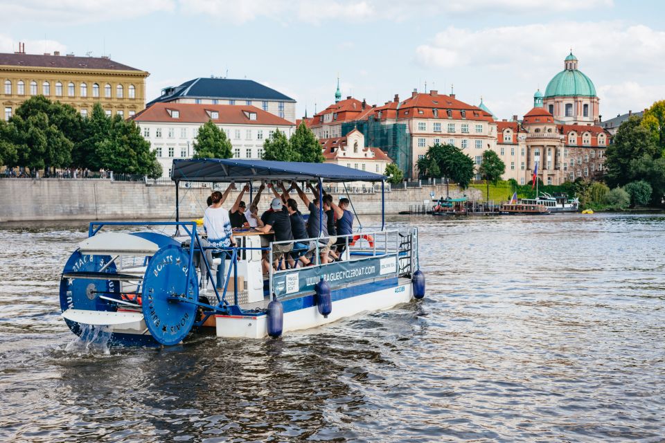 Prague: Swimming Beer Bike on A Cycle Boat - How the boat experience stays fun: music, seating, and pacing