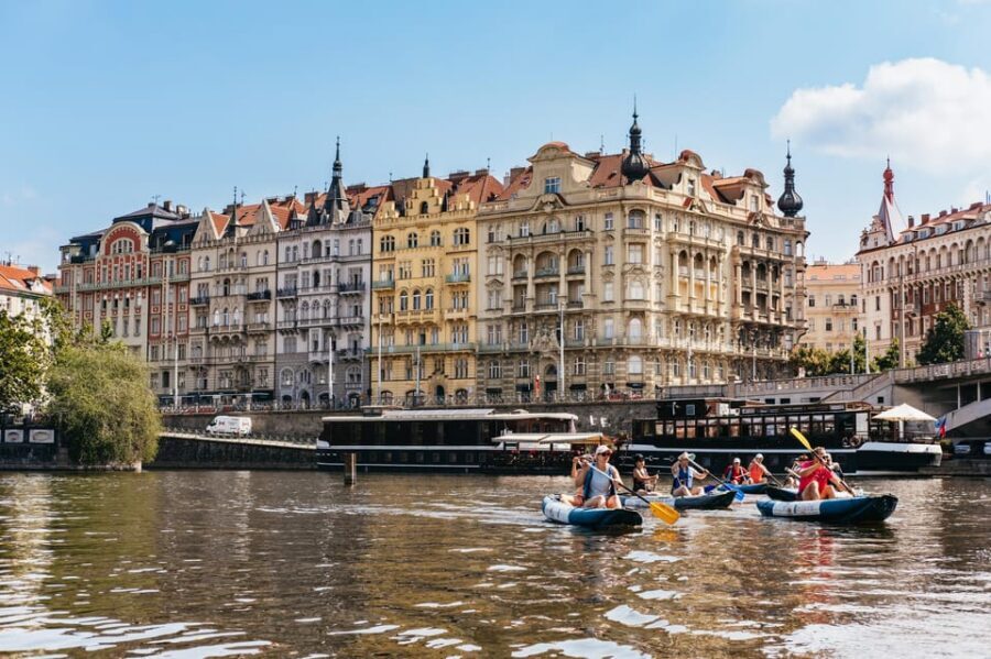 Prague: Vltava River Guided Canoeing Tour - The Vltava route: bridges, the Dancing House, and Prague from water level
