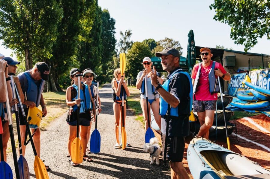 Prague: Vltava River Guided Canoeing Tour - The finish: garden pub views of Vyšehrad and a well-earned snack