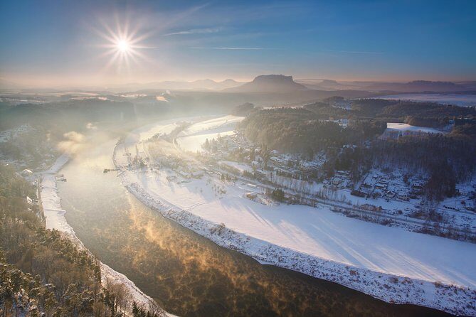 Pravcicka Gate & Bastei Bridge Winter National Park Tour from Prague - Sokoli hnízdo viewpoints: where the snow makes the walk worth it