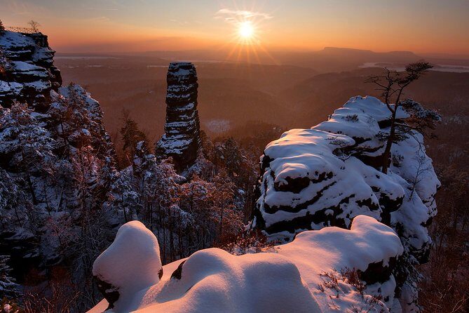 Pravcicka Gate & Bastei Bridge Winter National Park Tour from Prague - Crossing through Bad Schandau before Bastei Bridge