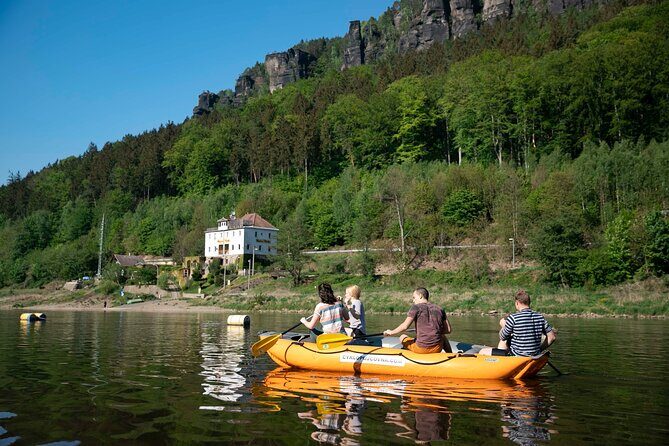 Rafting from Děčín to Bad Schandau and back on bikes - Rafting from Camp Děčín: What the 22 km Float Feels Like
