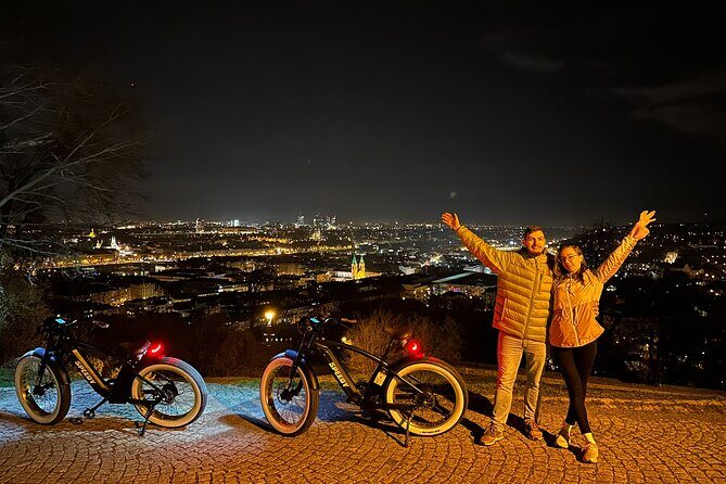 Retro Style E-Bike Night Tour in Prague - Live Guided - Letná Viewpoint: five bridges in one line