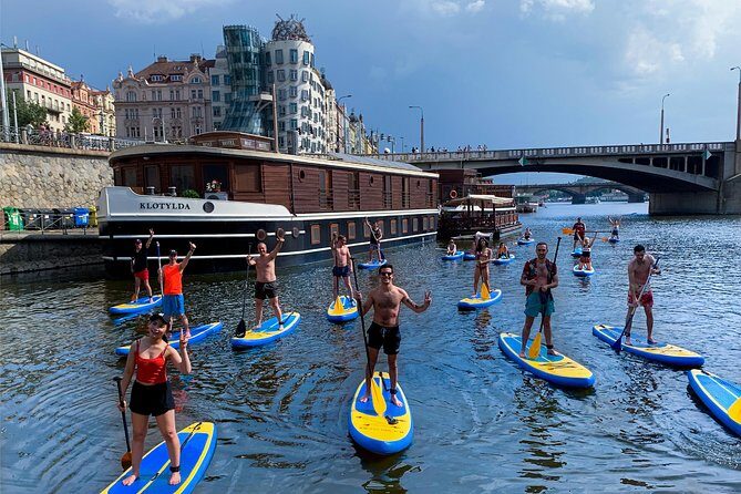 Stand-Up Paddleboarding on the Vltava River in Prague - Meeting at Yacht Club CEREPodolské Nábřeží: keeping it painless