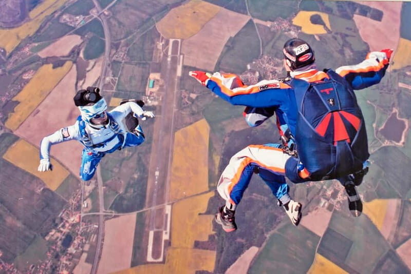 Tandem Skydiving Adventure in Prague - Landing and the official certificate keepsake