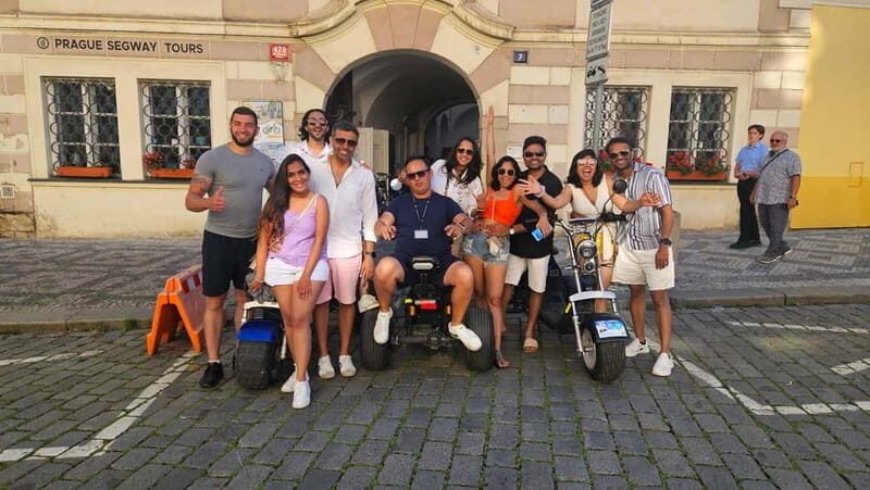 The best Trike Bike Prague city tour - Franz Kafka Museum fun, then a quick mid-route photo break